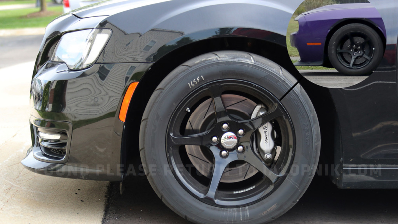 Illustration for article titled What The Hell Is This Widebody Chrysler 300 SRT With Dodge Demon Wheels?